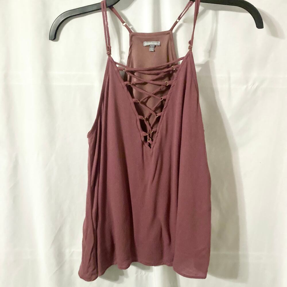 Charlotte Russe Women's S Mauve Lace-Up Cami Top - Picture 3 of 10